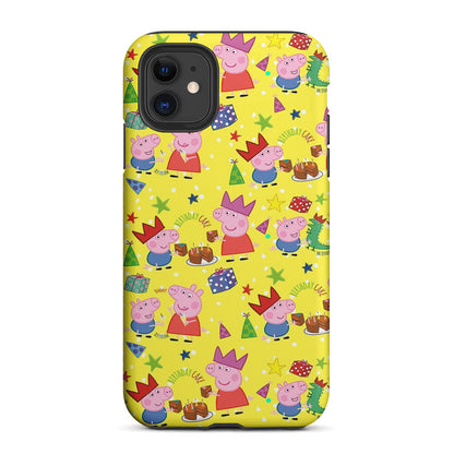 Peppa Pig Happy Birthday Yellow 2 in 1 Tough Phone Case