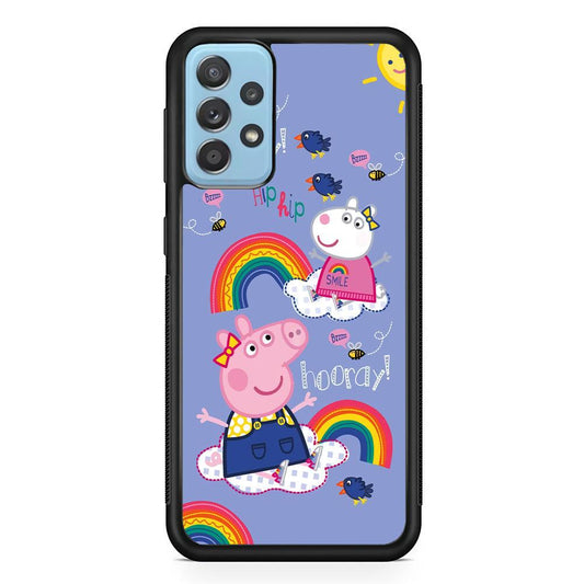 Peppa Pig Rainbow Hip Hop Samsung Galaxy A52 Case-Oxvistore