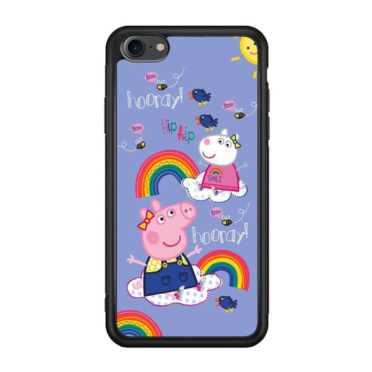 Peppa Pig Rainbow Hip Hop iPhone 8 Case-Oxvistore