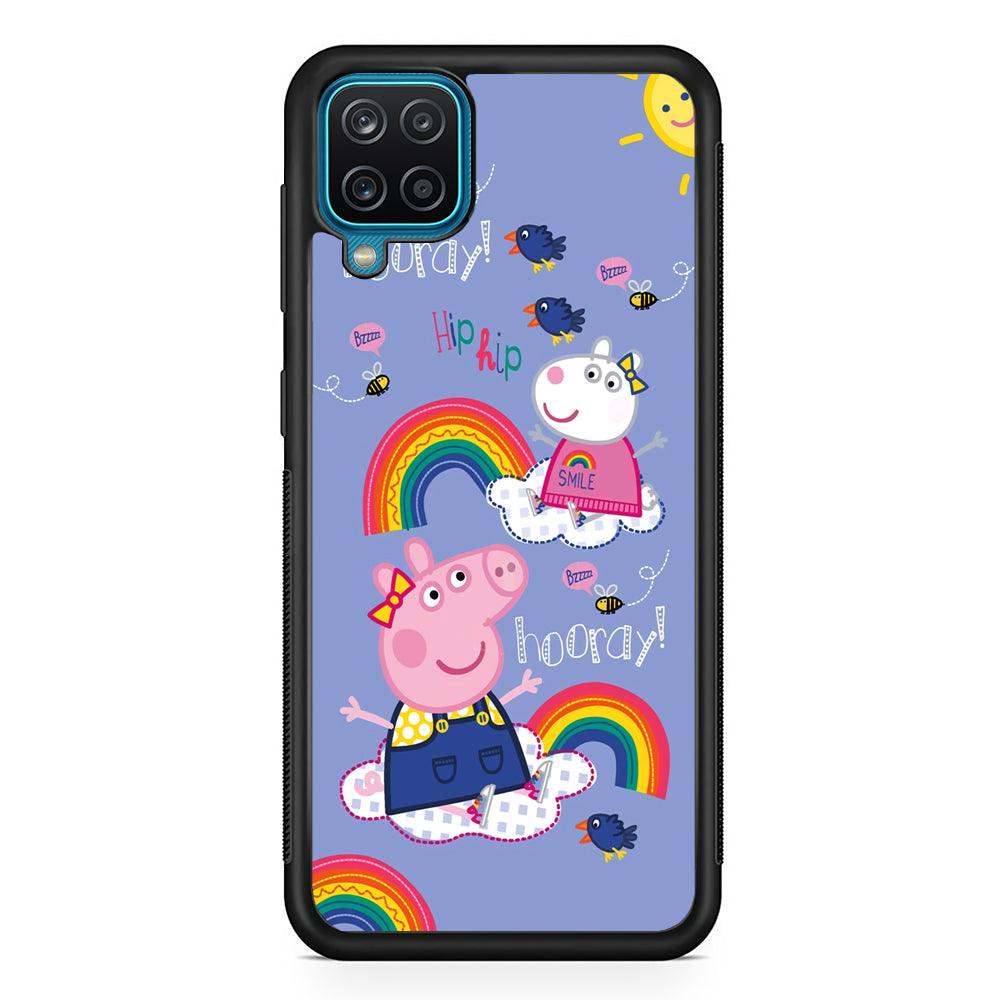 Peppa Pig Rainbow Hip Hop Samsung Galaxy A12 Case-Oxvistore