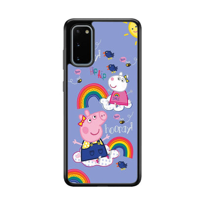 Peppa Pig Rainbow Hip Hop Samsung Galaxy S20 Case-Oxvistore