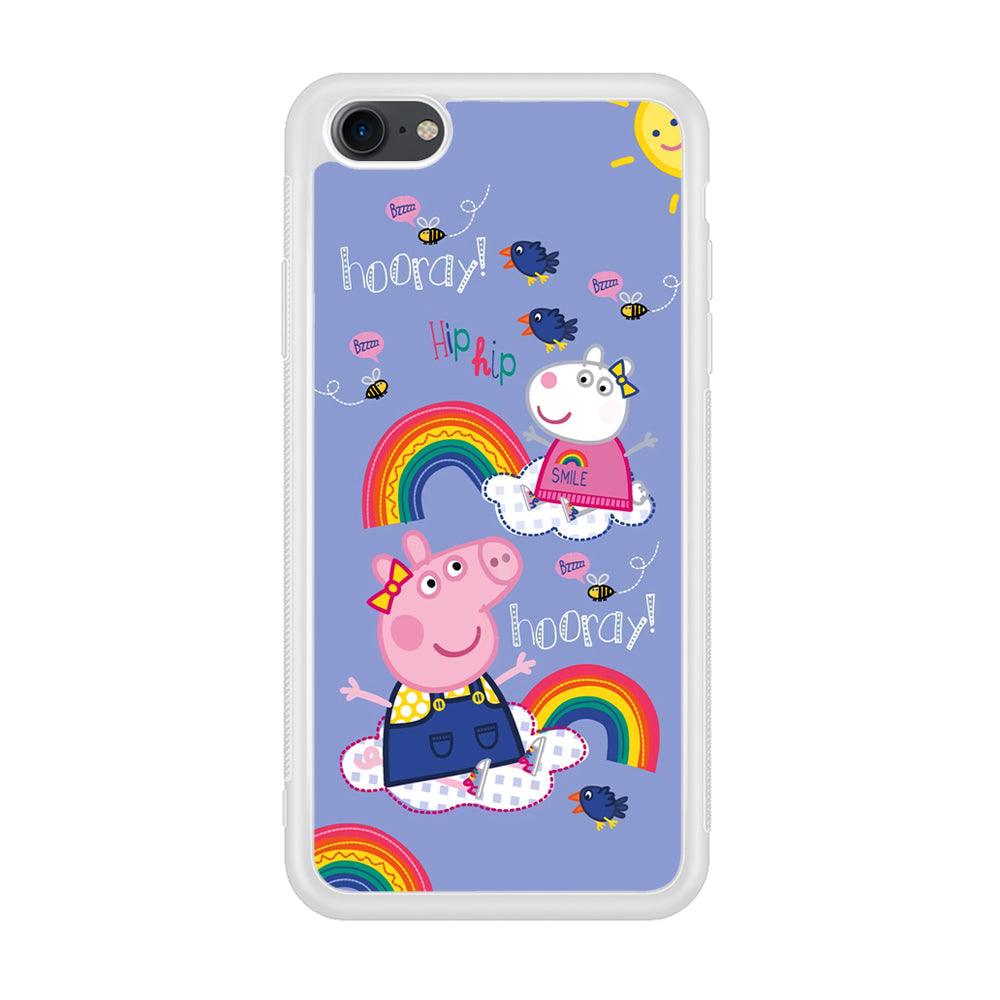 Peppa Pig Rainbow Hip Hop iPhone 8 Case-Oxvistore