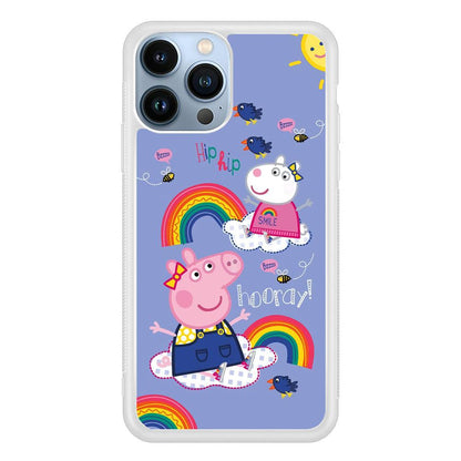 Peppa Pig Rainbow Hip Hop iPhone 13 Pro Case-Oxvistore