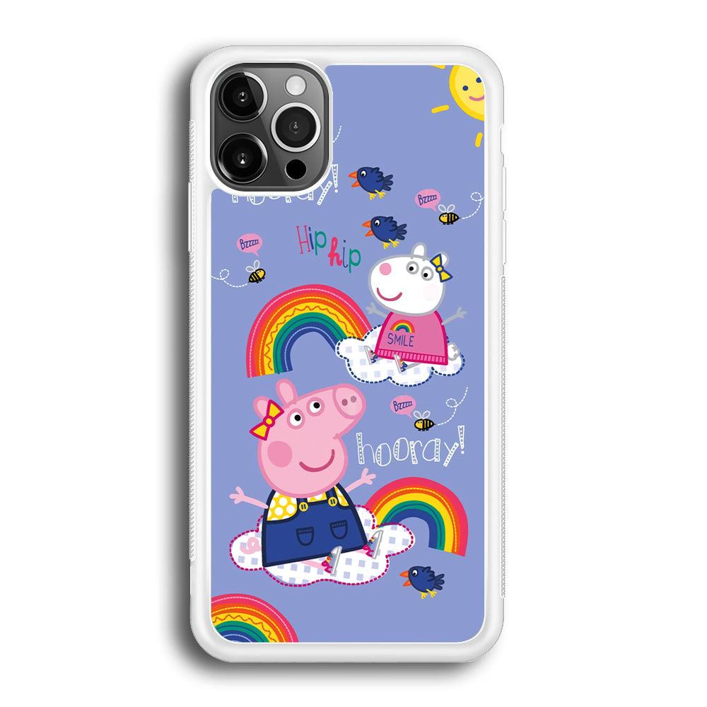 Peppa Pig Rainbow Hip Hop iPhone 12 Pro Case-Oxvistore