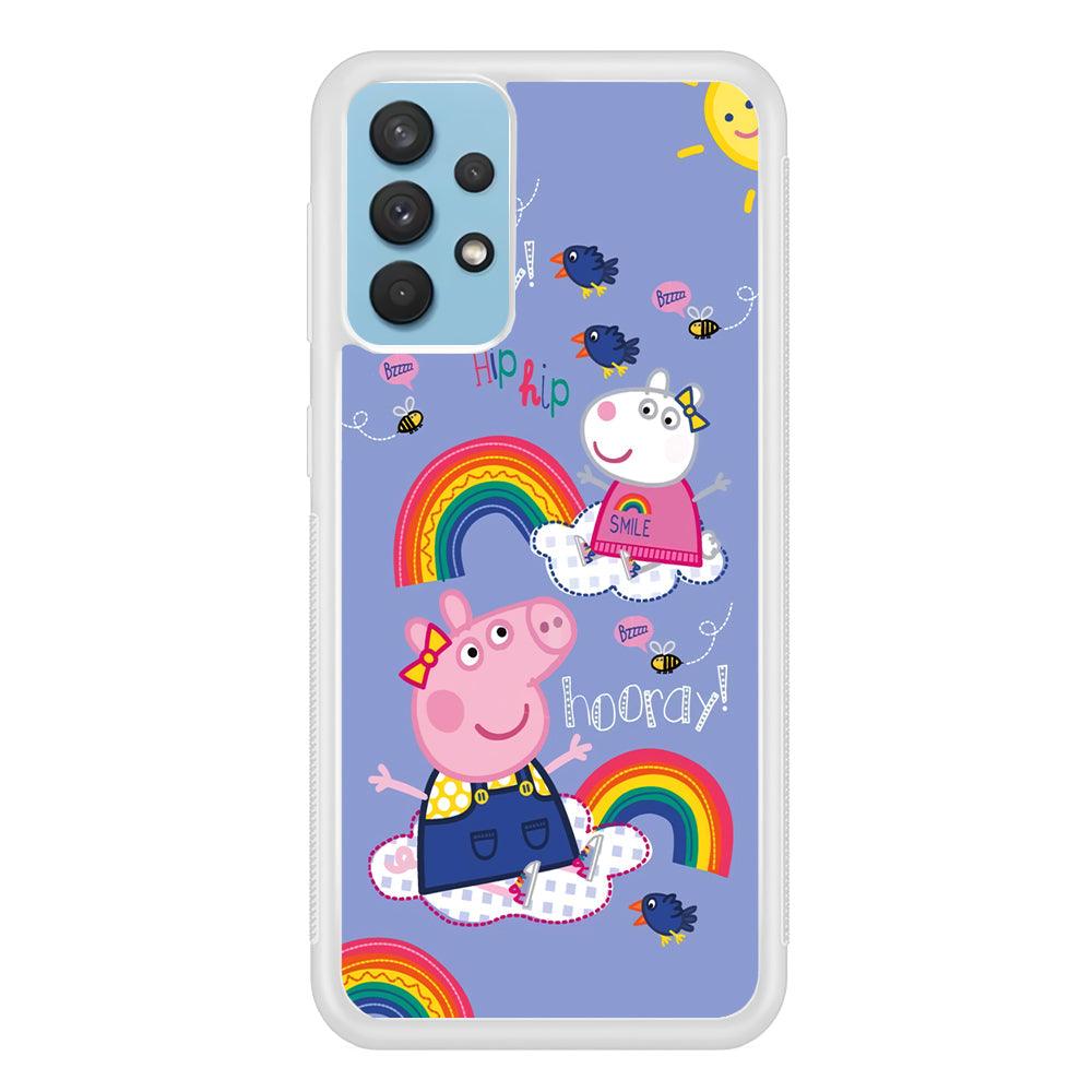 Peppa Pig Rainbow Hip Hop Samsung Galaxy A32 Case-Oxvistore