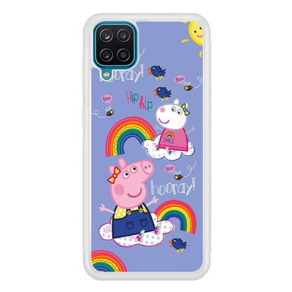 Peppa Pig Rainbow Hip Hop Samsung Galaxy A12 Case-Oxvistore