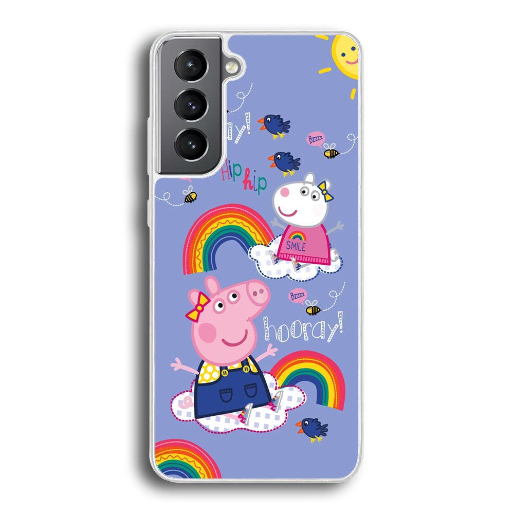 Peppa Pig Rainbow Hip Hop Samsung Galaxy S21 Plus Case-Oxvistore