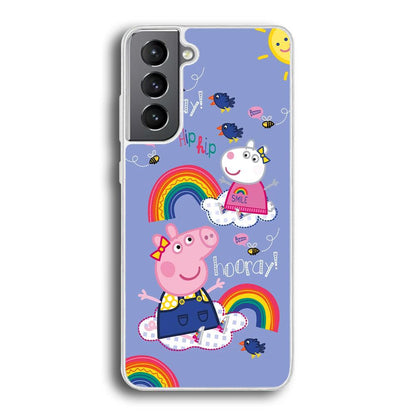 Peppa Pig Rainbow Hip Hop Samsung Galaxy S21 Case-Oxvistore