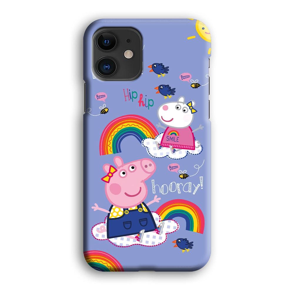 Peppa Pig Rainbow Hip Hop iPhone 12 Case-Oxvistore