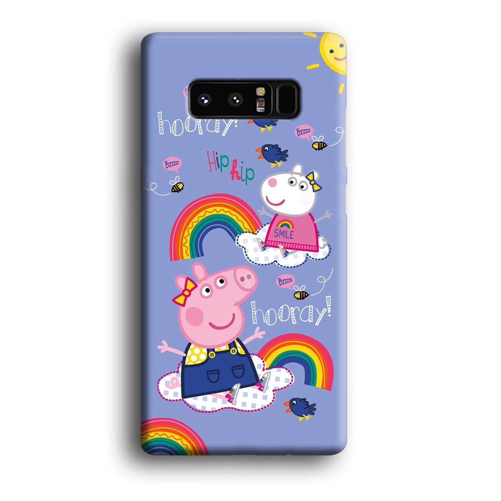 Peppa Pig Rainbow Hip Hop Samsung Galaxy Note 8 Case-Oxvistore