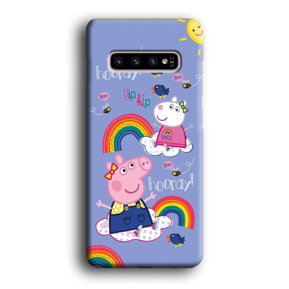 Peppa Pig Rainbow Hip Hop Samsung Galaxy S10 Plus Case-Oxvistore