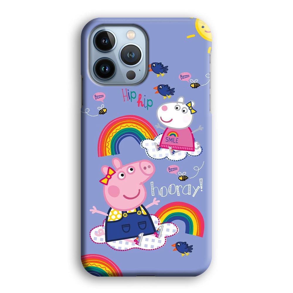 Peppa Pig Rainbow Hip Hop iPhone 15 Pro Max Case-Oxvistore