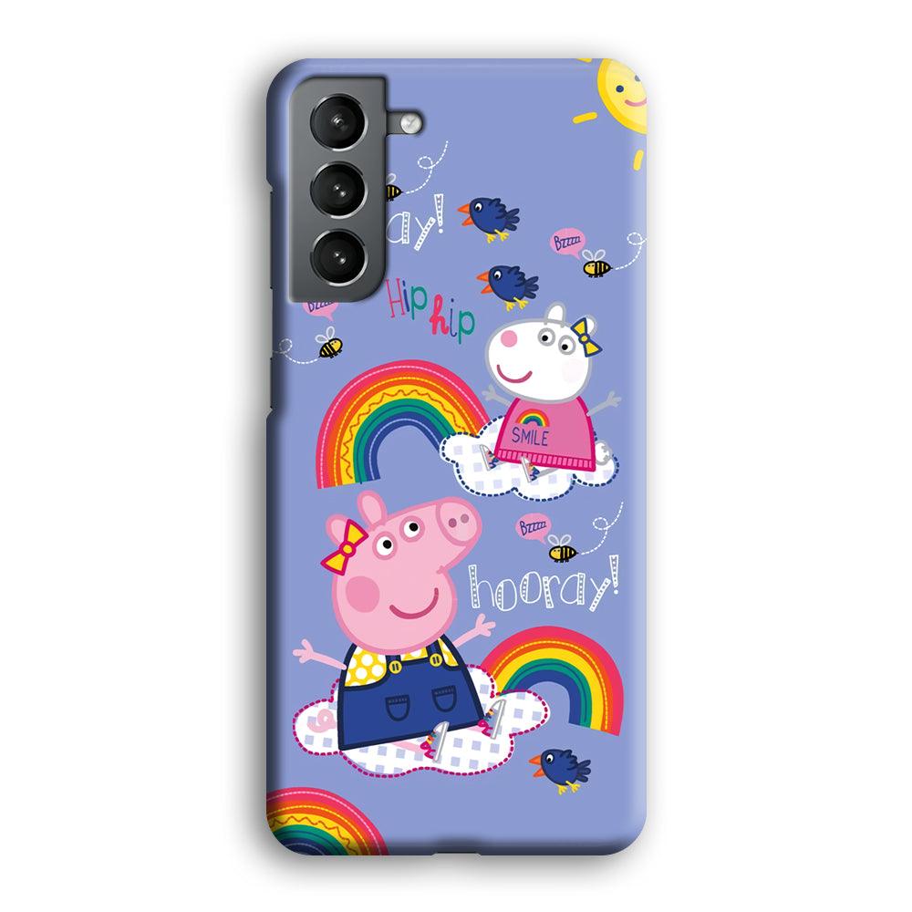 Peppa Pig Rainbow Hip Hop Samsung Galaxy S21 Case-Oxvistore