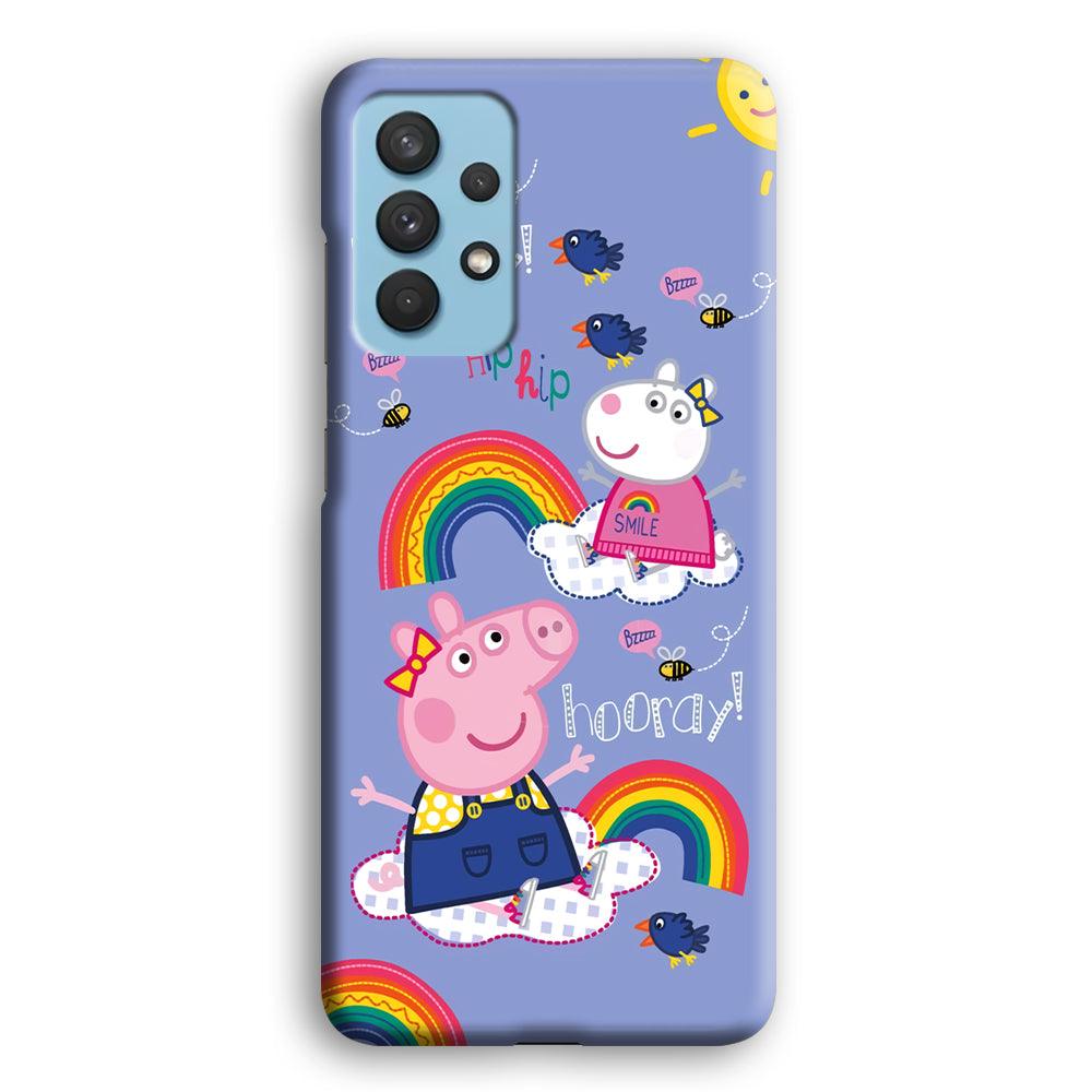 Peppa Pig Rainbow Hip Hop Samsung Galaxy A32 Case-Oxvistore