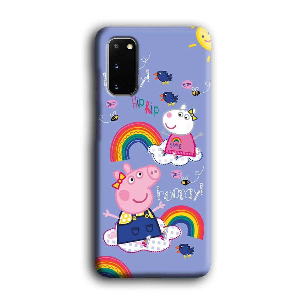 Peppa Pig Rainbow Hip Hop Samsung Galaxy S20 Case-Oxvistore