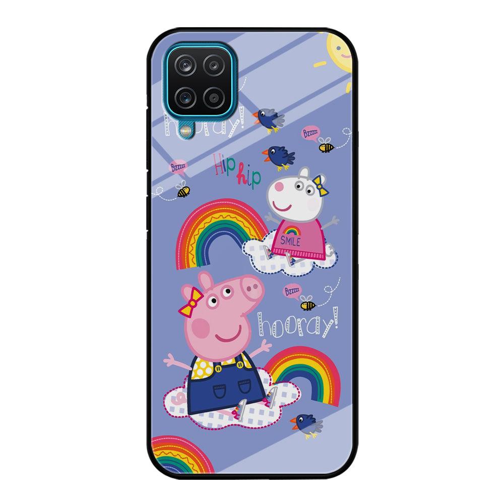 Peppa Pig Rainbow Hip Hop Samsung Galaxy A12 Case-Oxvistore