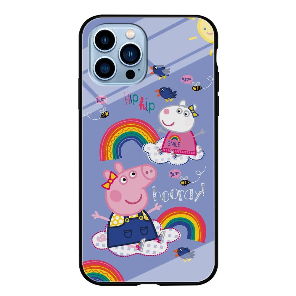 Peppa Pig Rainbow Hip Hop iPhone 14 Pro Max Case-Oxvistore