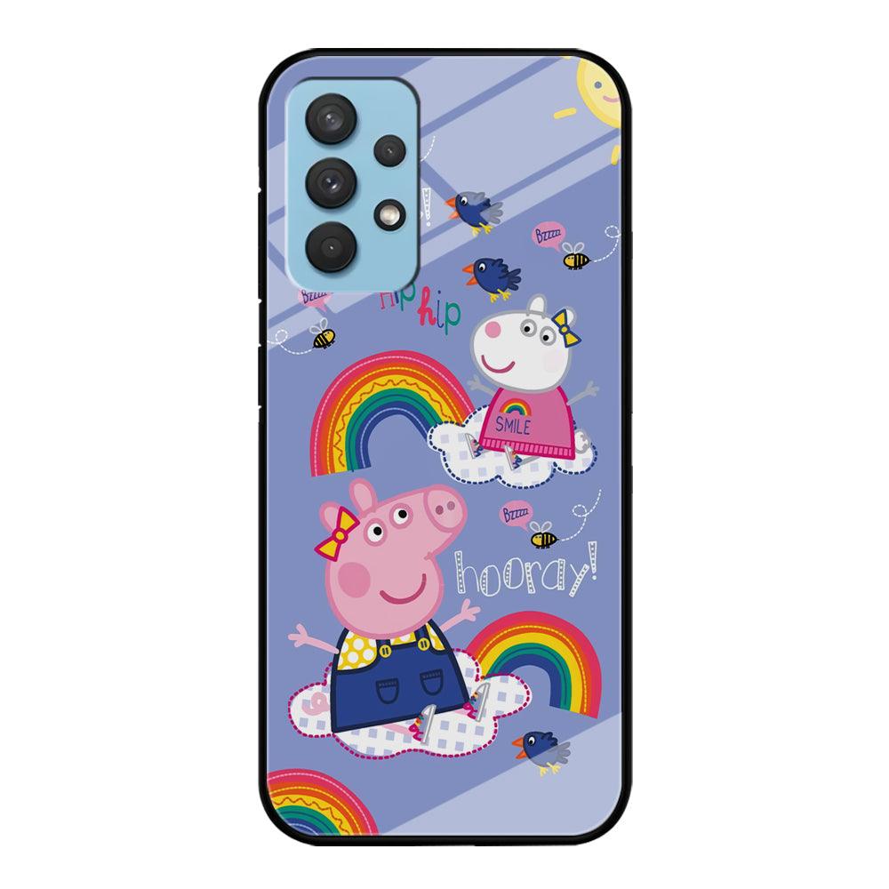 Peppa Pig Rainbow Hip Hop Samsung Galaxy A32 Case-Oxvistore