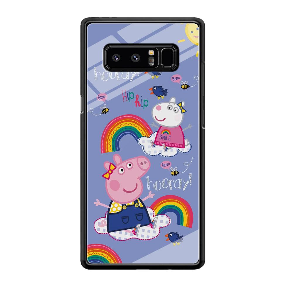 Peppa Pig Rainbow Hip Hop Samsung Galaxy Note 8 Case-Oxvistore