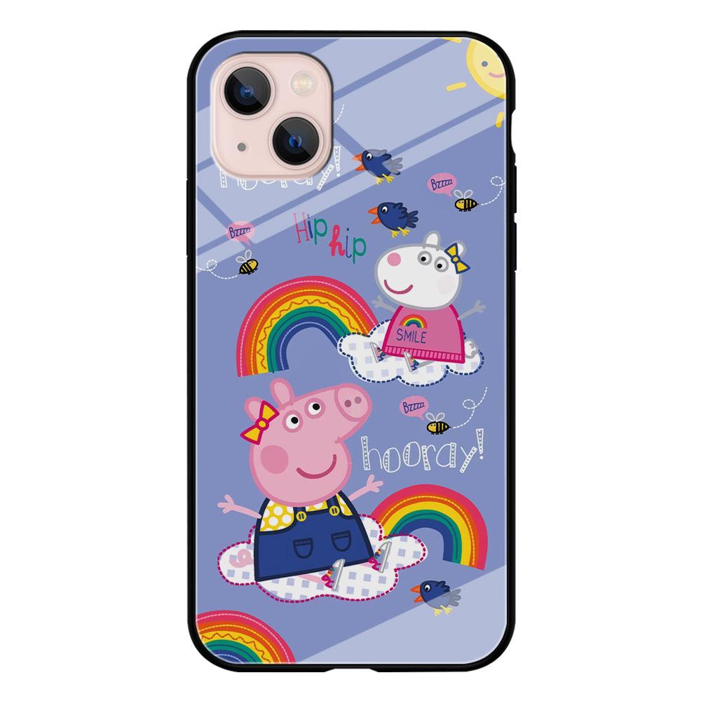 Peppa Pig Rainbow Hip Hop iPhone 13 Case-Oxvistore