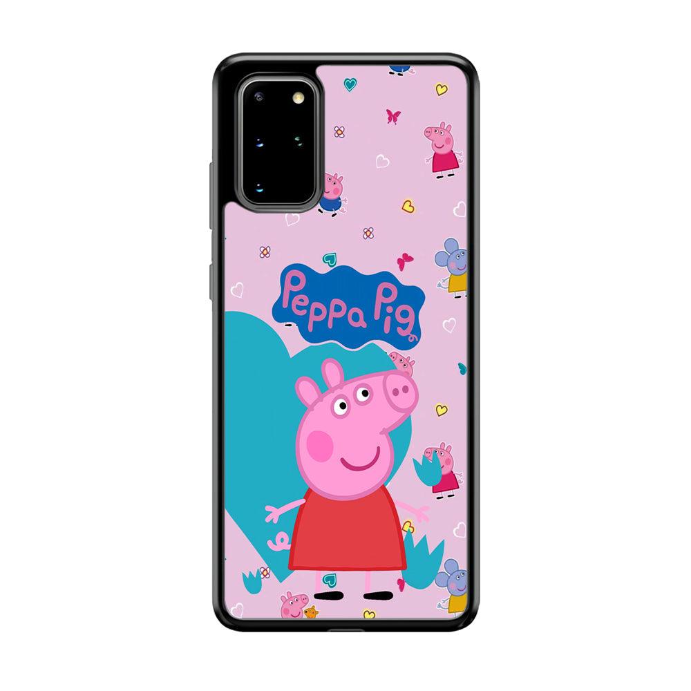 Peppa Pig Smile Always On Samsung Galaxy S20 Plus Case-Rubber Black (2D Case)-Oxvistore