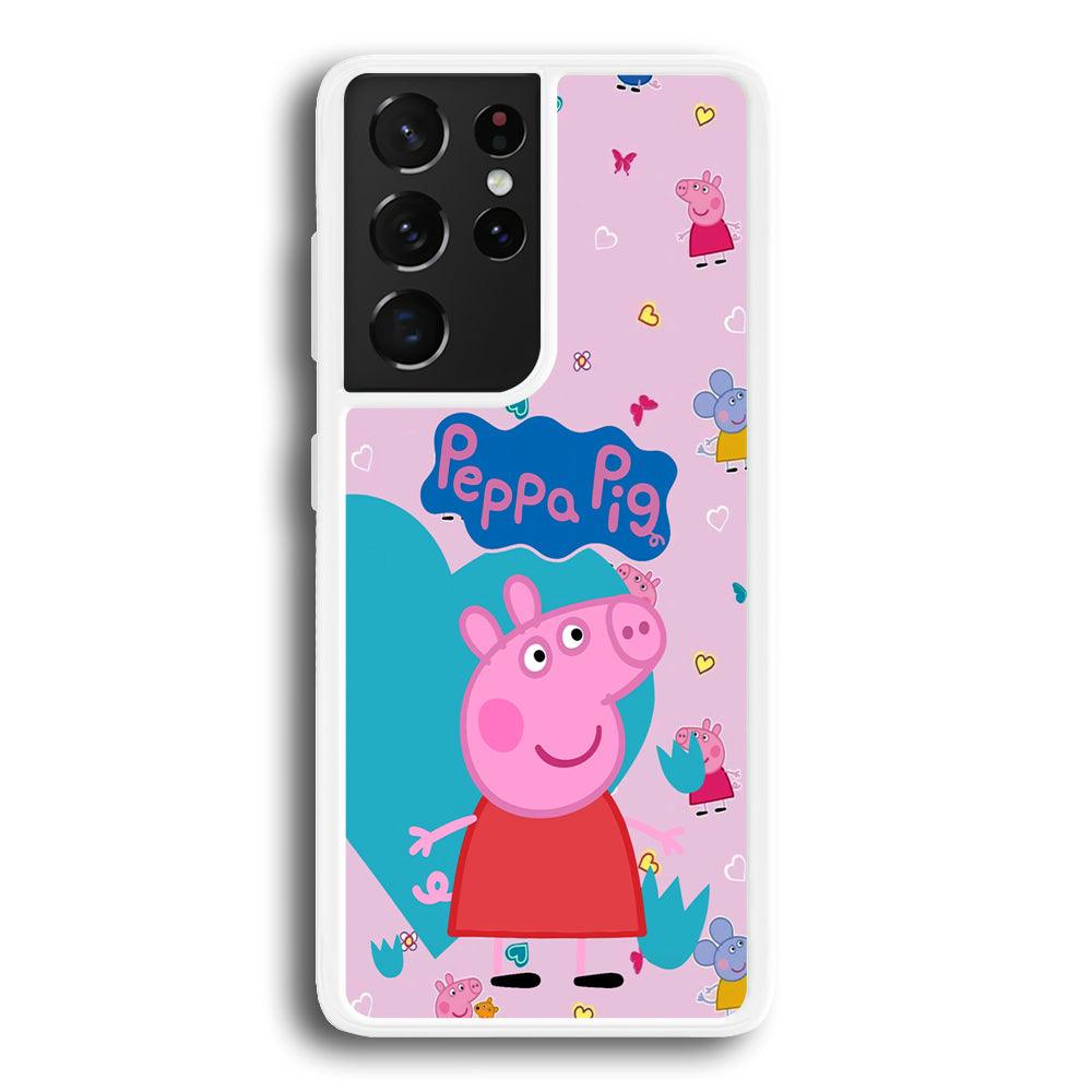 Peppa Pig Smile Always On Samsung Galaxy S21 Ultra Case-Oxvistore