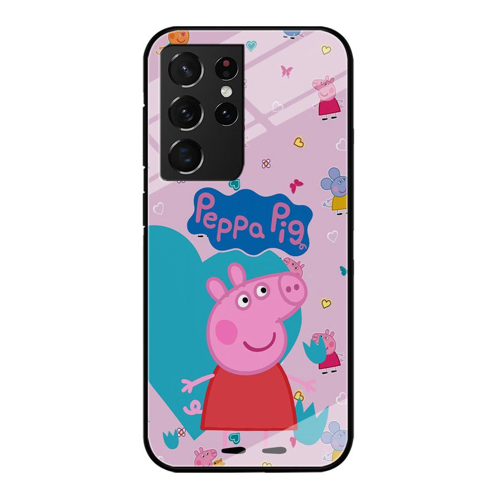 Peppa Pig Smile Always On Samsung Galaxy S21 Ultra Case-Oxvistore