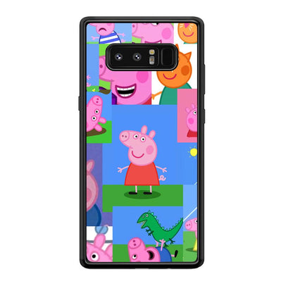 Peppa Pig Smiley Pic Collage Samsung Galaxy Note 8 Case-Oxvistore