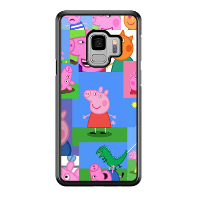 Peppa Pig Smiley Pic Collage Samsung Galaxy S9 Case-Oxvistore