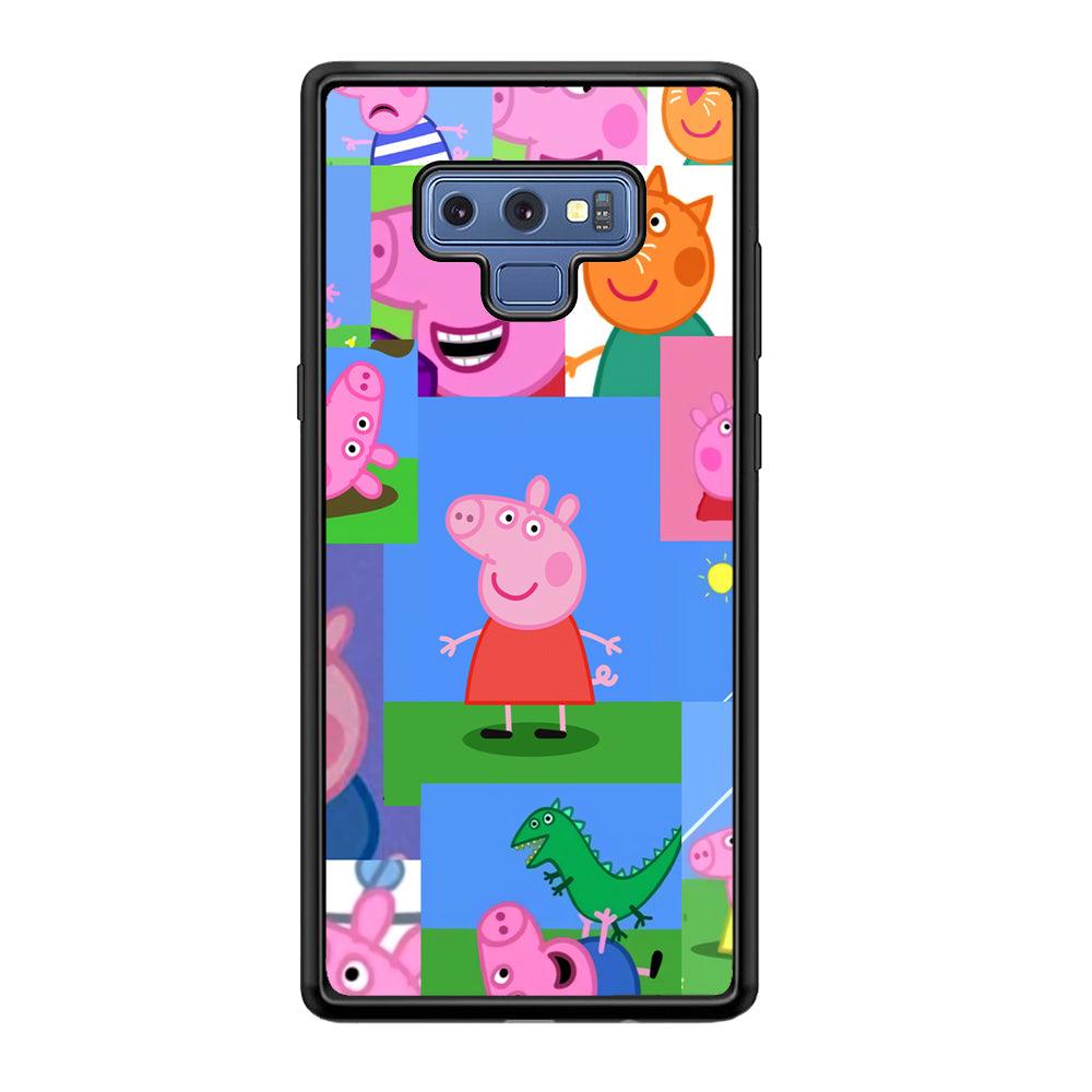 Peppa Pig Smiley Pic Collage Samsung Galaxy Note 9 Case-Oxvistore