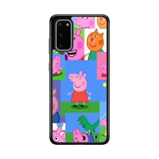 Peppa Pig Smiley Pic Collage Samsung Galaxy S20 Case-Oxvistore