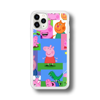 Peppa Pig Smiley Pic Collage iPhone 11 Pro Case-Oxvistore