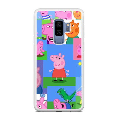 Peppa Pig Smiley Pic Collage Samsung Galaxy S9 Plus Case-Oxvistore