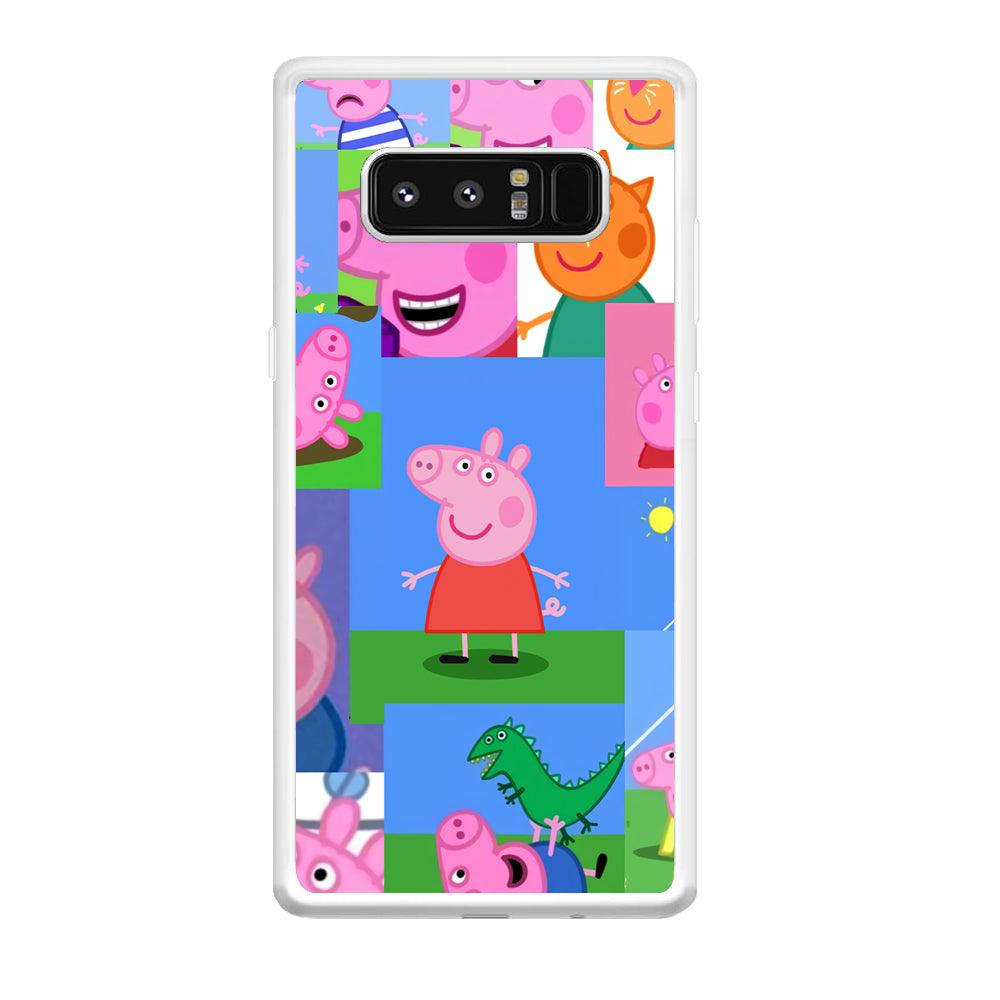 Peppa Pig Smiley Pic Collage Samsung Galaxy Note 8 Case-Oxvistore