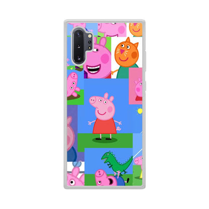 Peppa Pig Smiley Pic Collage Samsung Galaxy Note 10 Plus Case-Oxvistore