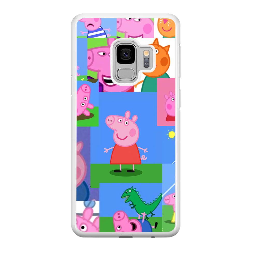 Peppa Pig Smiley Pic Collage Samsung Galaxy S9 Case-Oxvistore