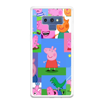 Peppa Pig Smiley Pic Collage Samsung Galaxy Note 9 Case-Oxvistore