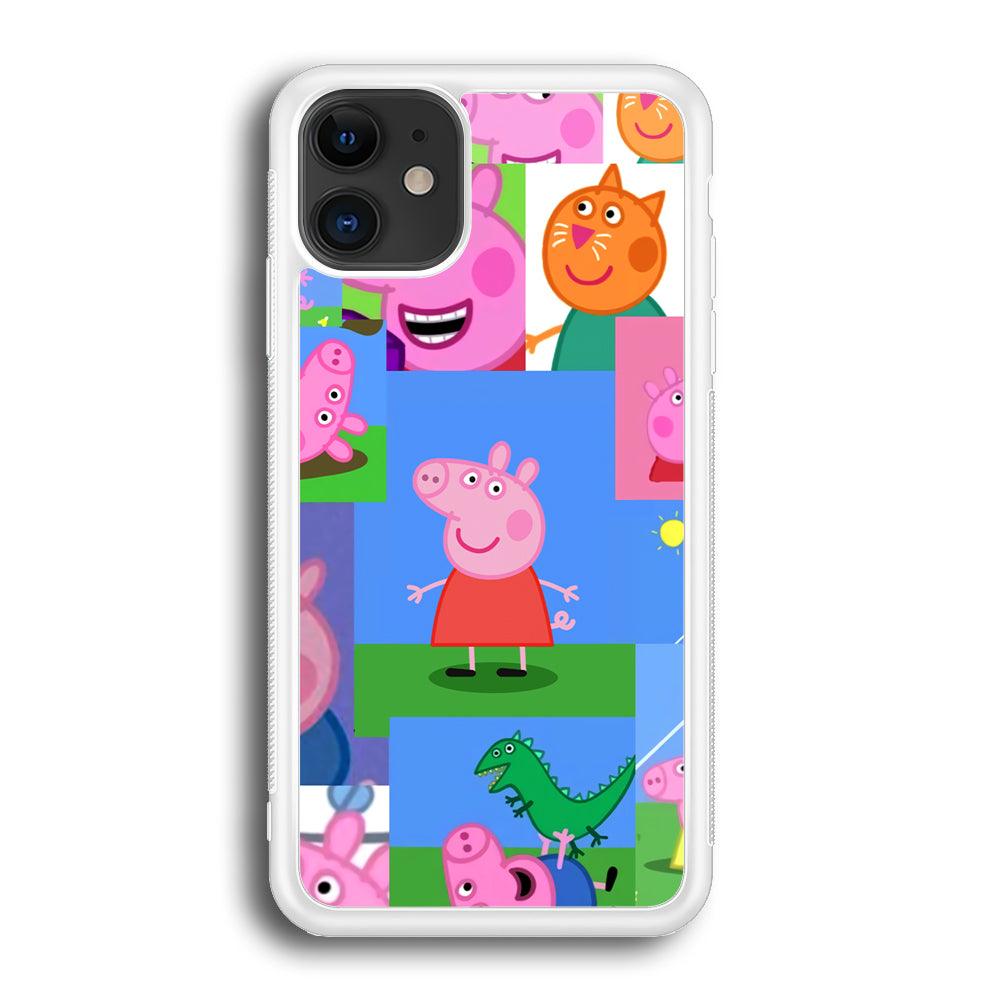 Peppa Pig Smiley Pic Collage iPhone 12 Case-Oxvistore