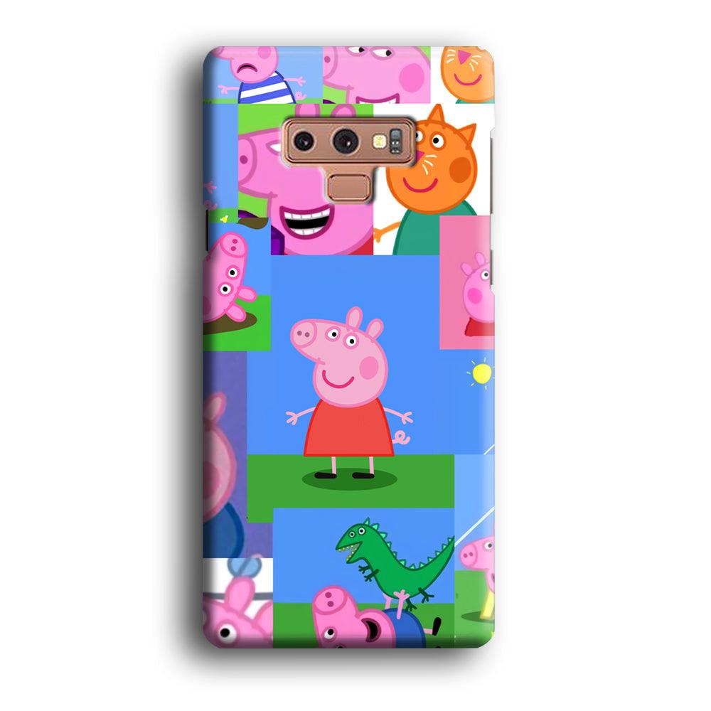 Peppa Pig Smiley Pic Collage Samsung Galaxy Note 9 Case-Oxvistore