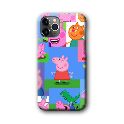 Peppa Pig Smiley Pic Collage iPhone 11 Pro Case-Oxvistore