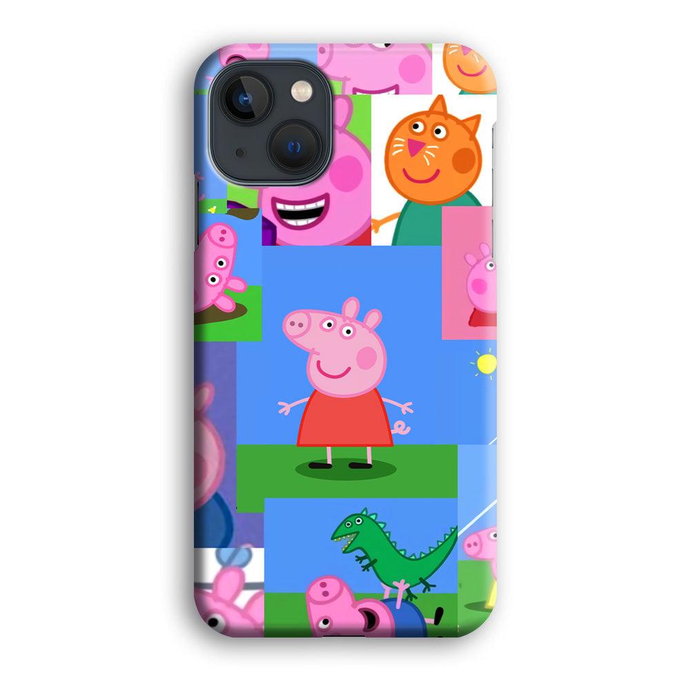 Peppa Pig Smiley Pic Collage iPhone 13 Case-Oxvistore