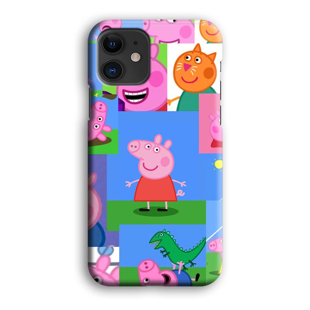 Peppa Pig Smiley Pic Collage iPhone 12 Case-Oxvistore