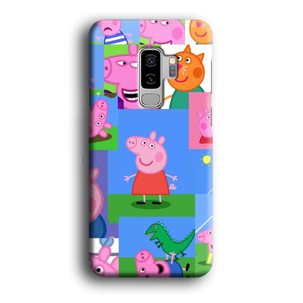 Peppa Pig Smiley Pic Collage Samsung Galaxy S9 Plus Case-Oxvistore