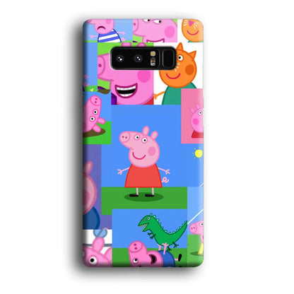 Peppa Pig Smiley Pic Collage Samsung Galaxy Note 8 Case-Oxvistore