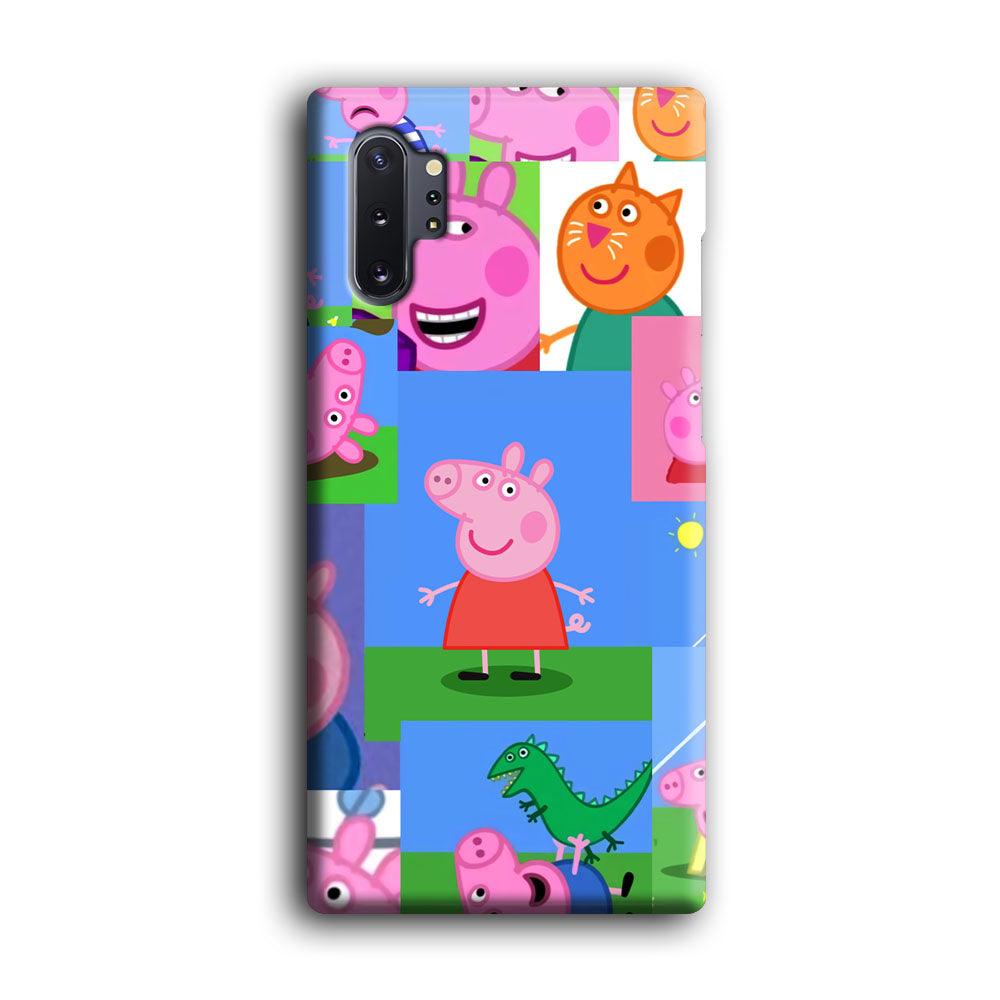 Peppa Pig Smiley Pic Collage Samsung Galaxy Note 10 Plus Case-Oxvistore