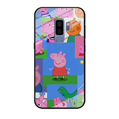 Peppa Pig Smiley Pic Collage Samsung Galaxy S9 Plus Case-Oxvistore