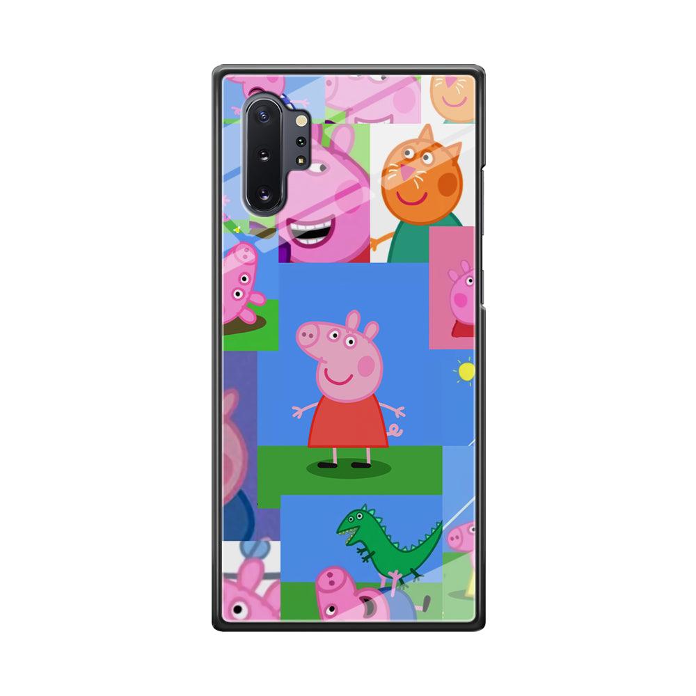 Peppa Pig Smiley Pic Collage Samsung Galaxy Note 10 Plus Case-Oxvistore