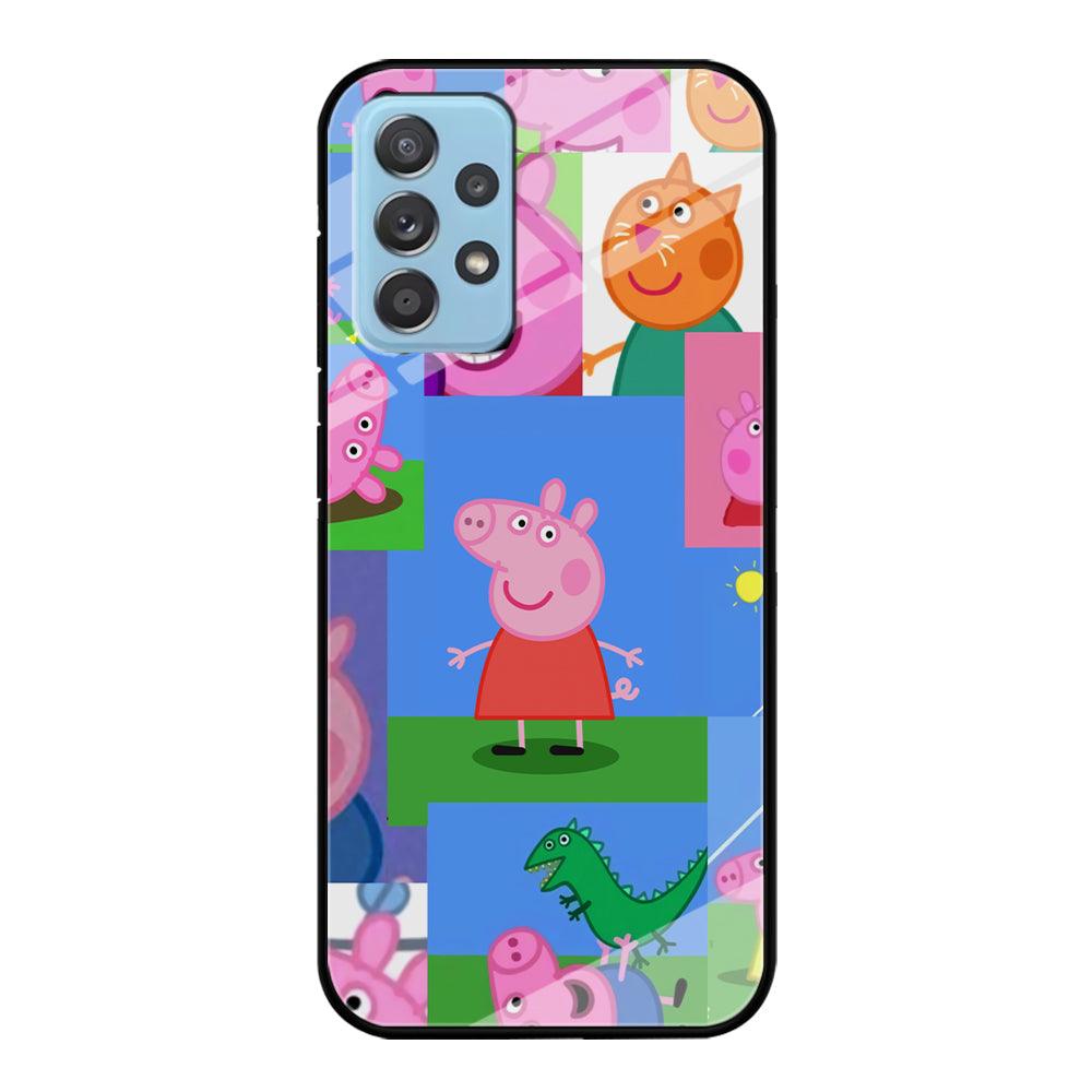 Peppa Pig Smiley Pic Collage Samsung Galaxy A52 Case-Oxvistore