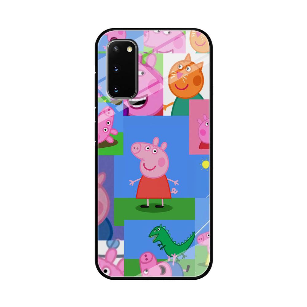 Peppa Pig Smiley Pic Collage Samsung Galaxy S20 Case-Oxvistore