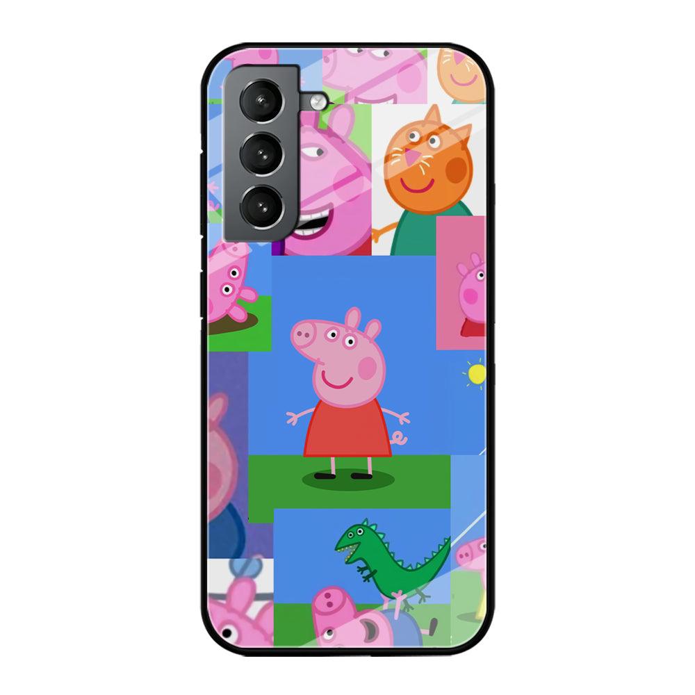 Peppa Pig Smiley Pic Collage Samsung Galaxy S21 Case-Oxvistore